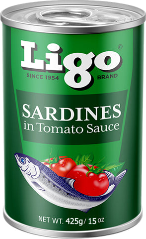 Ligo Sardines in Tomato Sauce 425g/15oz (3 cans)