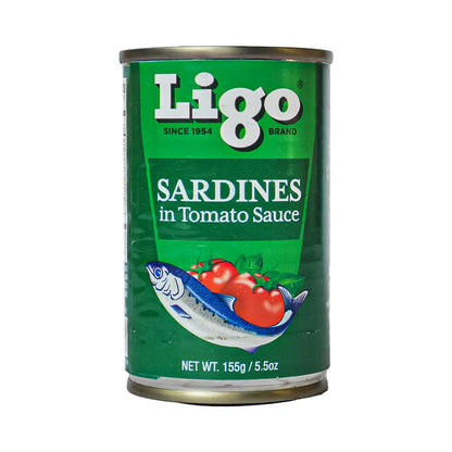 Ligo Sardines in Tomato Sauce 155g/5.5oz (6 cans)