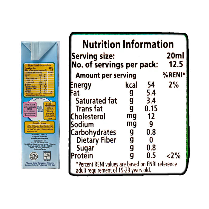 Nestle All Purpose Cream 250mL (Set of 2)