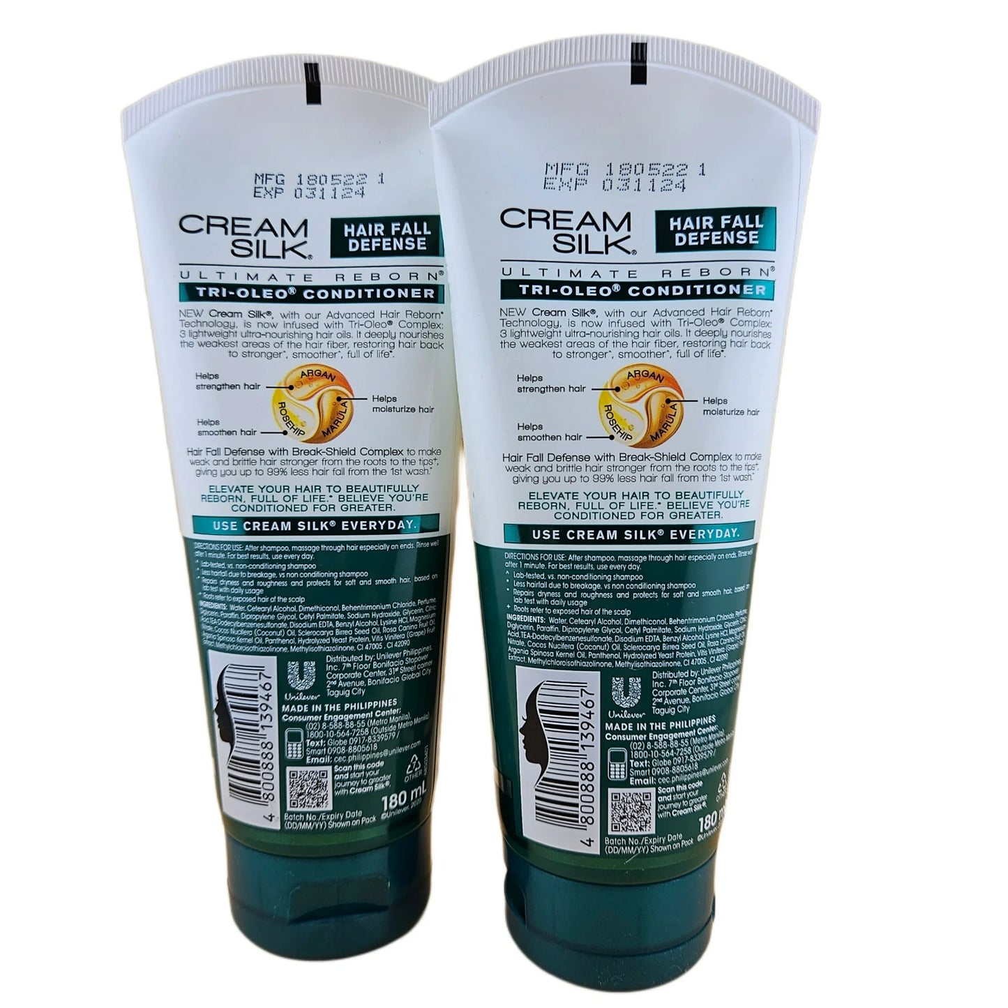 Cream Silk Conditioner Hair Fall Defense 180mL (set of 2)
