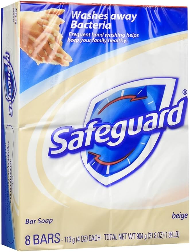 Safeguard Bar Soap Beige (4 Bars or 8 Bars)