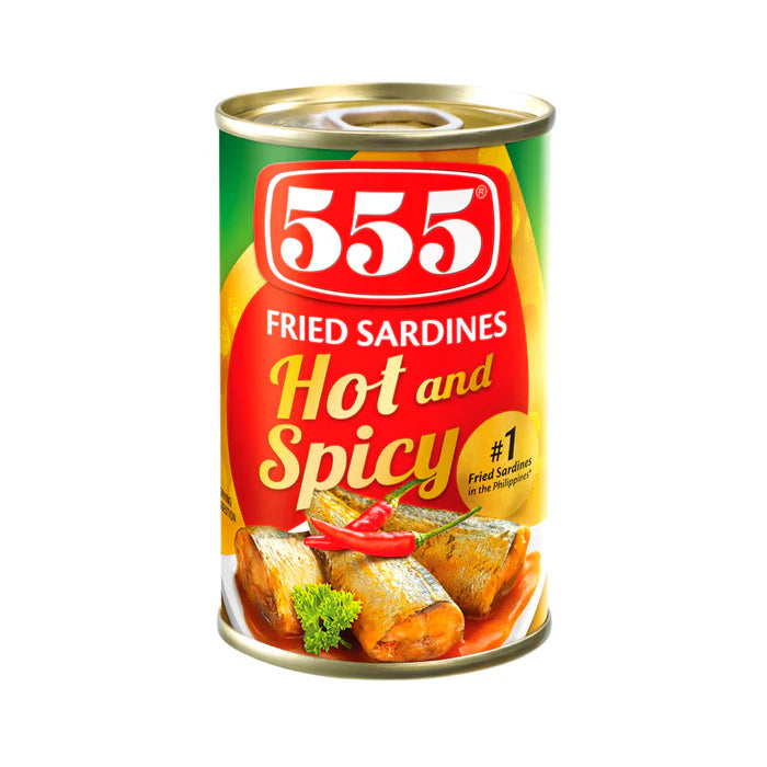 555 Fried Sardines Hot and Spicy 155g/5.5oz (3 cans)