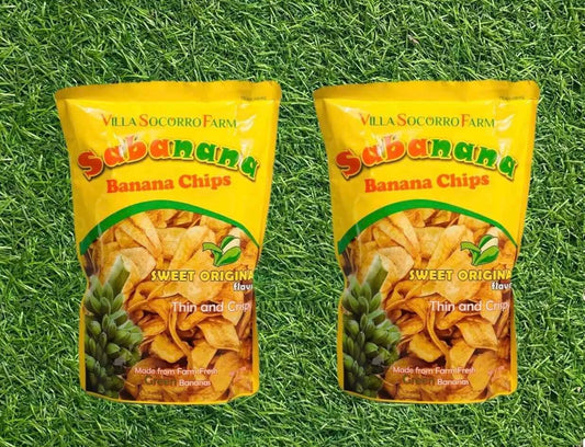 Sabanana Thin and Crispy Banana Chips 100g (Set of 2)