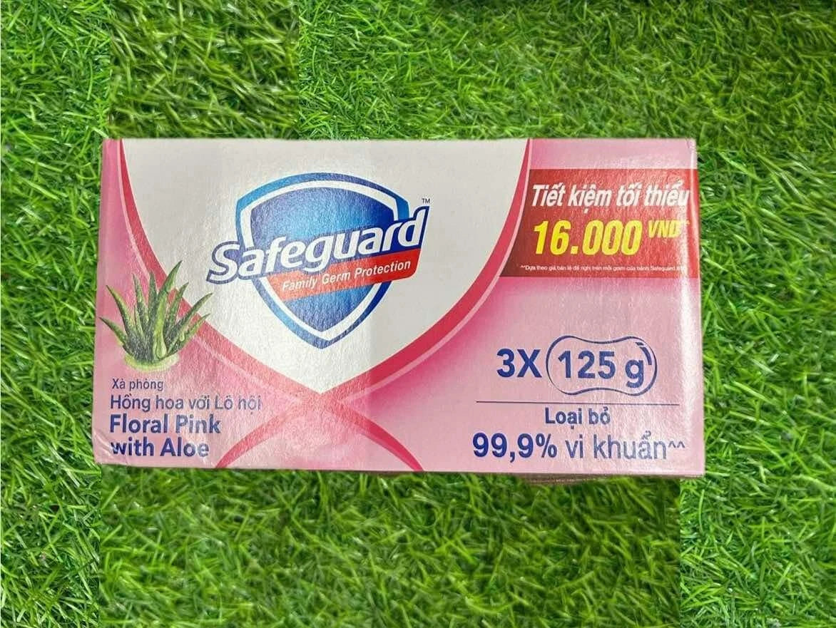 Safeguard Floral Pink with Aloe ( 3 x 125g)