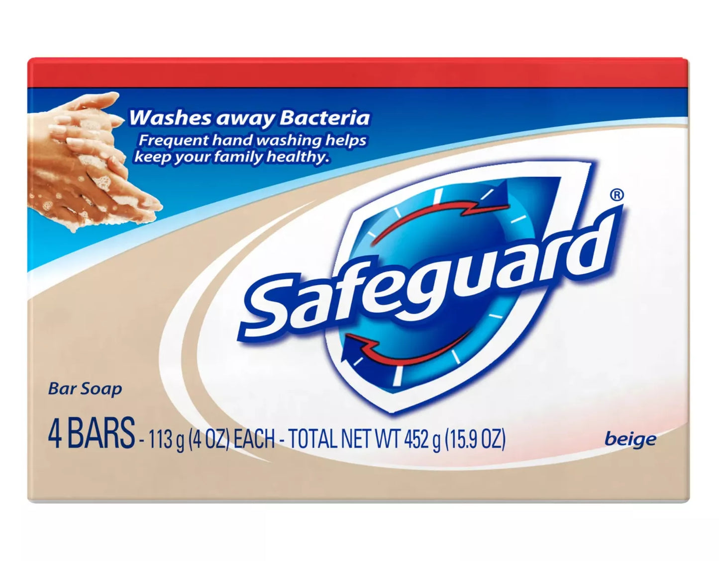 Safeguard Bar Soap Beige (4 Bars or 8 Bars)
